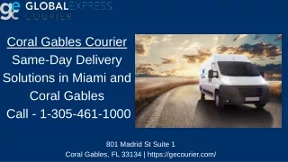 Express Courier Miami, Courier Service in Miami - Global Express Courier