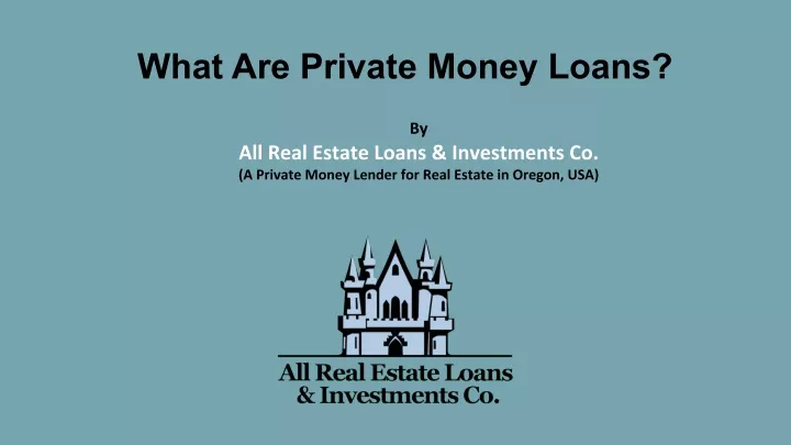 what are private money loans