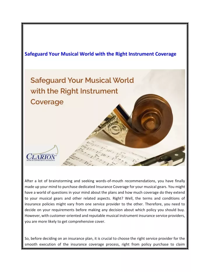 safeguard your musical world with the right