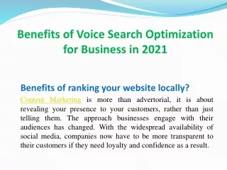 Benefits of Voice Search Optimization for Business in 2021