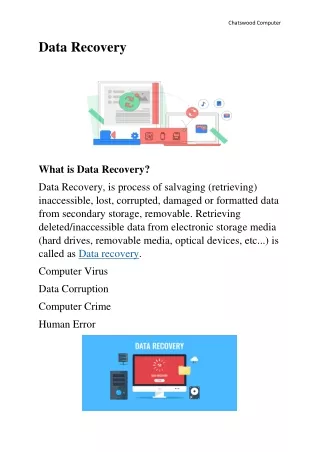 Data Recovery- Chatswood Computer
