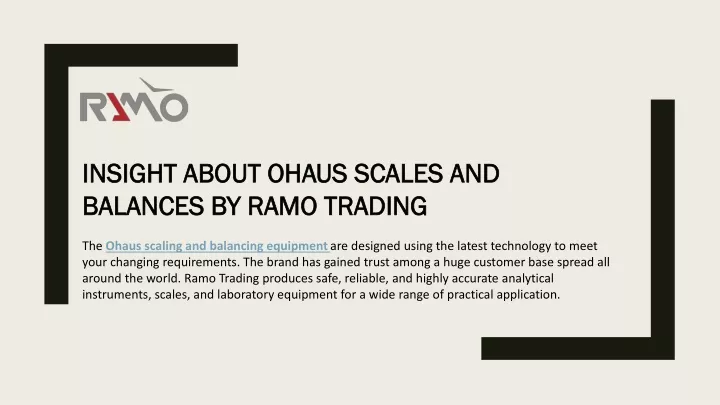 insight about ohaus insight about ohaus scales