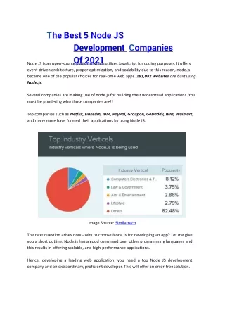 t he best 5 node js development c ompanies of 2021