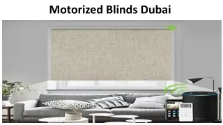 Motorized blinds Dubai