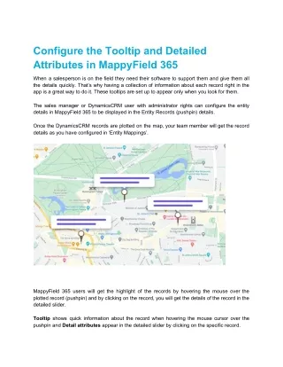 configure the tooltip and detailed attributes