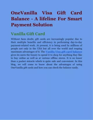 Check Vanilla Gift Card Balance | Vanilla Card Balance Check