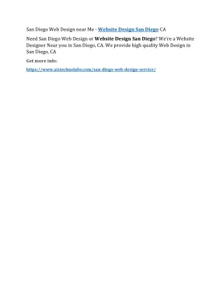 san diego web design near me website design