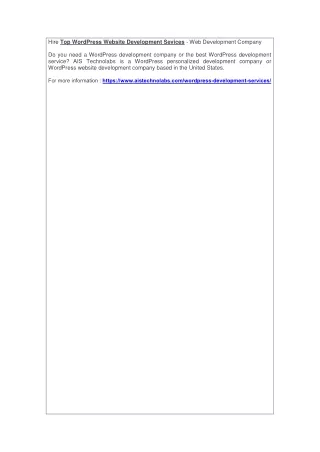 hire top wordpress website development sevices