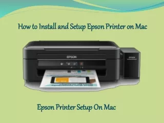 How to Install and Setup Epson Printer on Mac