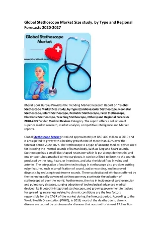 global stethoscope market size study by type
