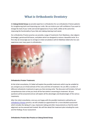 What Is Orthodontic Dentistry? | Coburg Dental Group