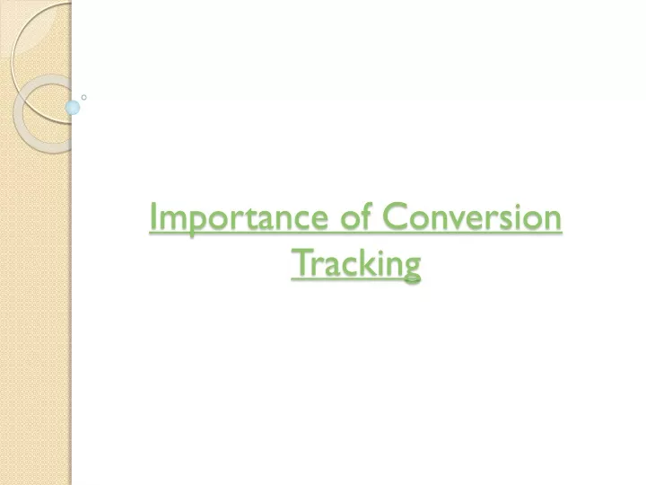 importance of conversion tracking