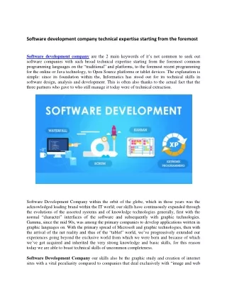 software development company technical expertise