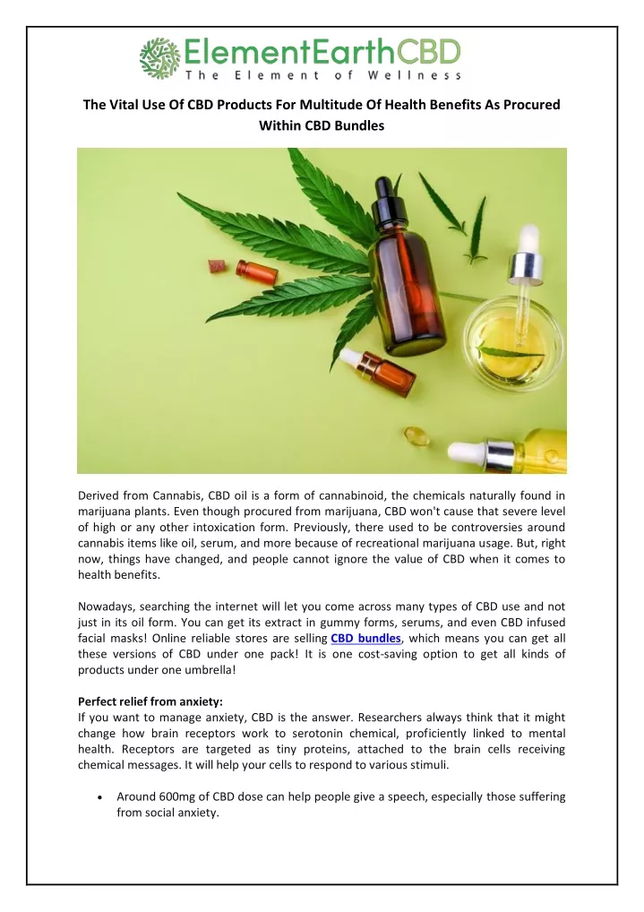 the vital use of cbd products for multitude