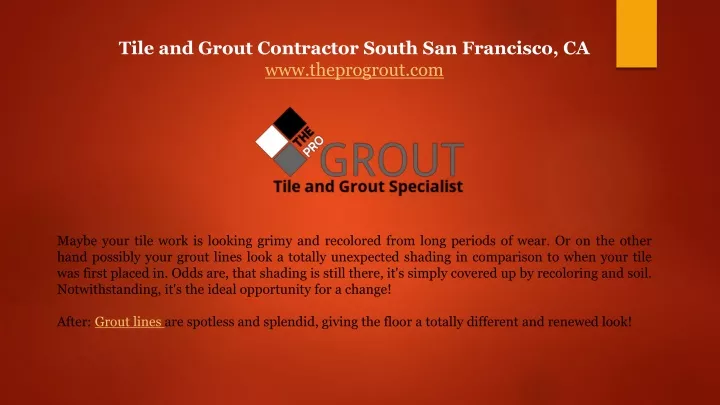 tile and grout contractor south san francisco