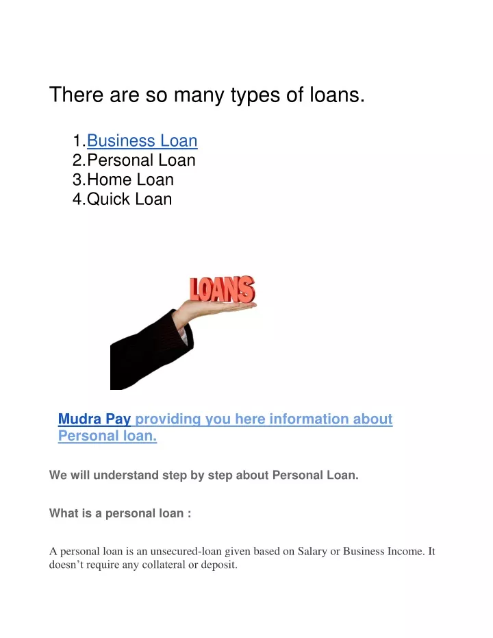 there are so many types of loans