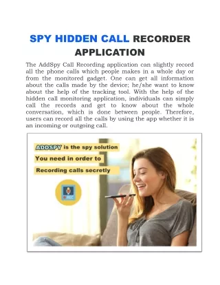 Spy Hidden Call Recorder Application