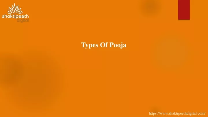 types of pooja