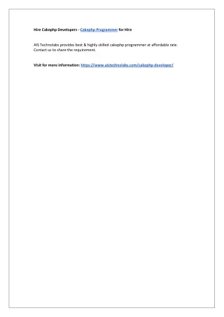 hire cakephp developers cakephp programmer