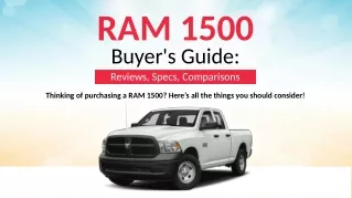 RAM 1500 Buyer's Guide: Reviews, Specs, Comparisons
