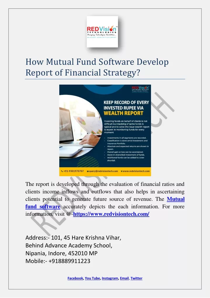 how mutual fund software develop report