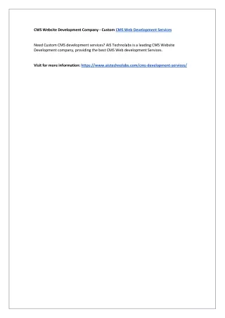 cms website development company custom