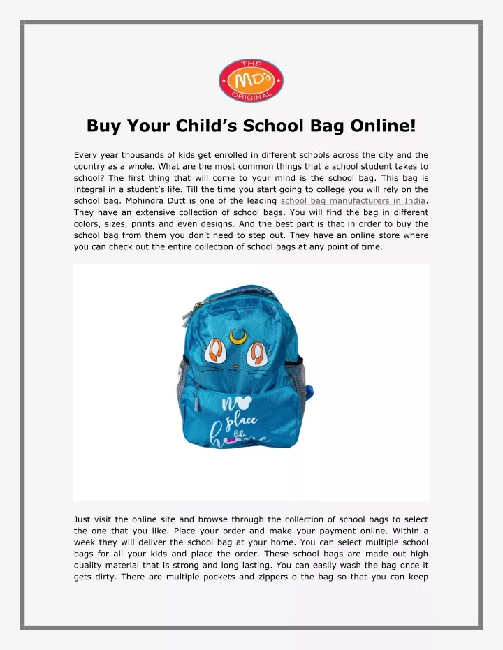 buy your child s school bag online