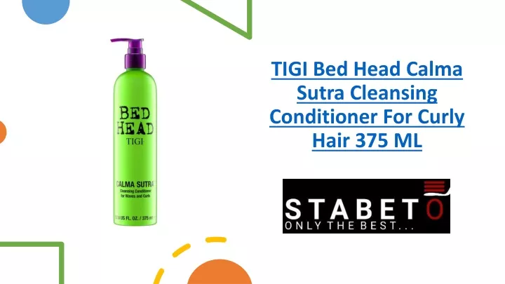 tigi bed head calma sutra cleansing conditioner for curly hair 375 ml