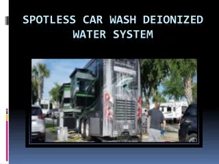 spotless car wash deionized water system