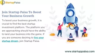 Join Startup Paisa To Boost Your Business Growth