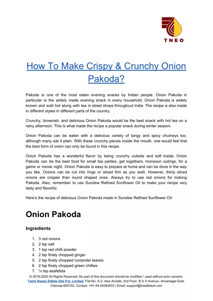 how to make crispy crunchy onion pakoda
