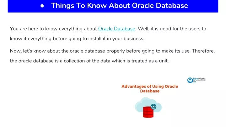things to know about oracle databa se