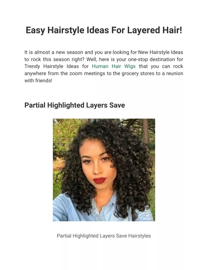 easy hairstyle ideas for layered hair