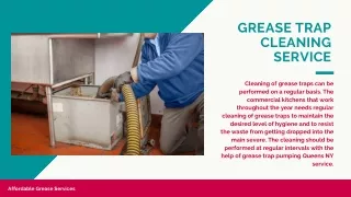 Why Is There A Need For Effective Maintenance Of The Grease Trap?