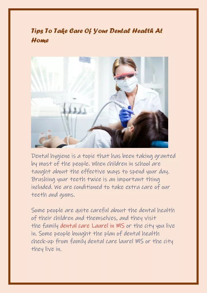 tips to take care of your dental health at home