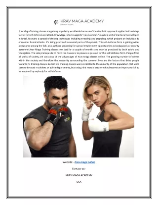 krav maga training classes are gaining popularity