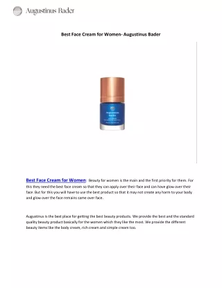 Best Face Cream for Women- Augustinus Bader