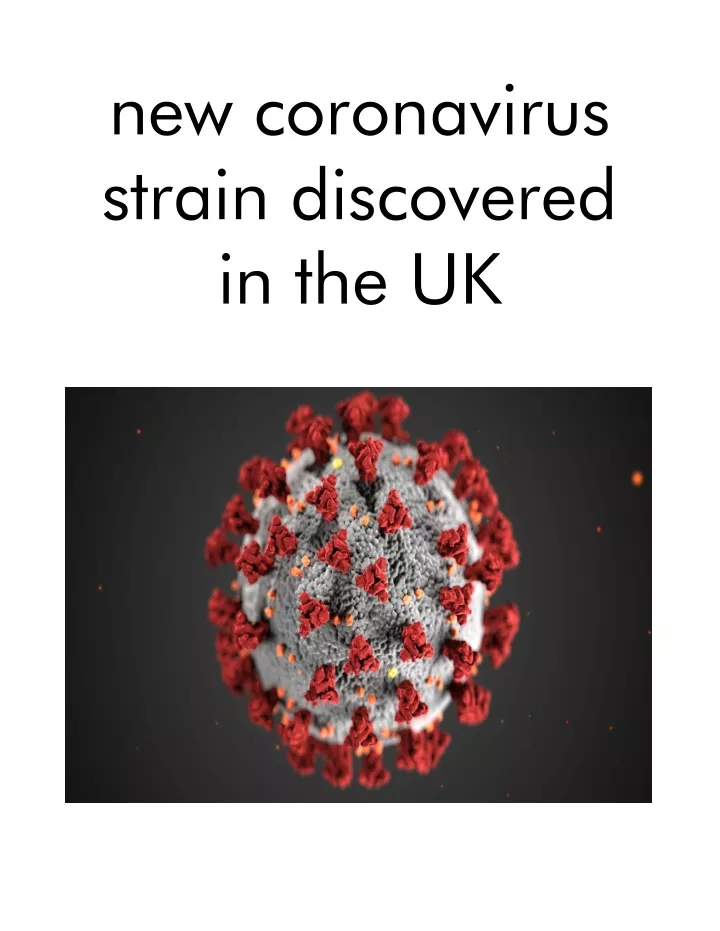 new coronavirus strain discovered in the uk