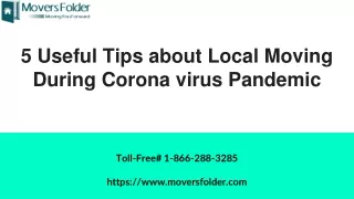 5 useful tips about local moving during corona virus pandemic