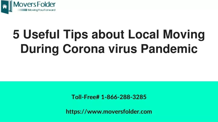 5 useful tips about local moving during corona virus pandemic