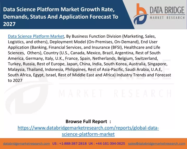 data science platform market growth rate demands