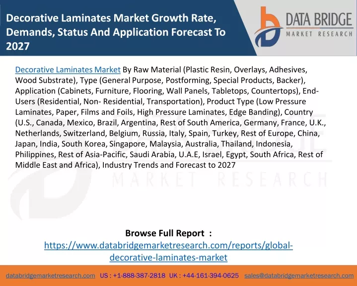 decorative laminates market growth rate demands