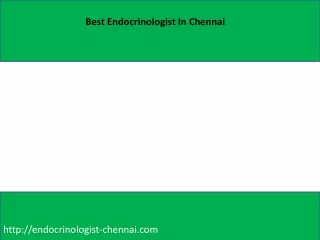 Best Endocrinologist In Chennai
