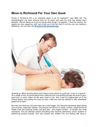 Awesome Physiotherapy Of Richmond Hill