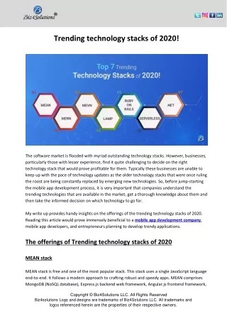 trending technology stacks of 2020