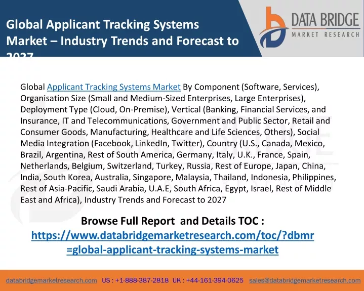 global applicant tracking systems market industry