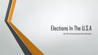 Elections In the United States
