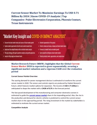 current sensor market to maximize earnings
