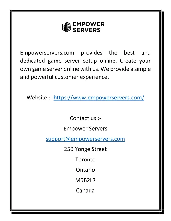 empowerservers com provides the best