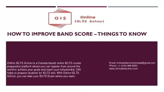 How to improve band Score – Things to know